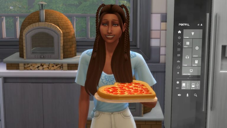 Mod: Horno rústico para pizzas funcional para los Sims 4 creado por NecrodogMTSandS4S