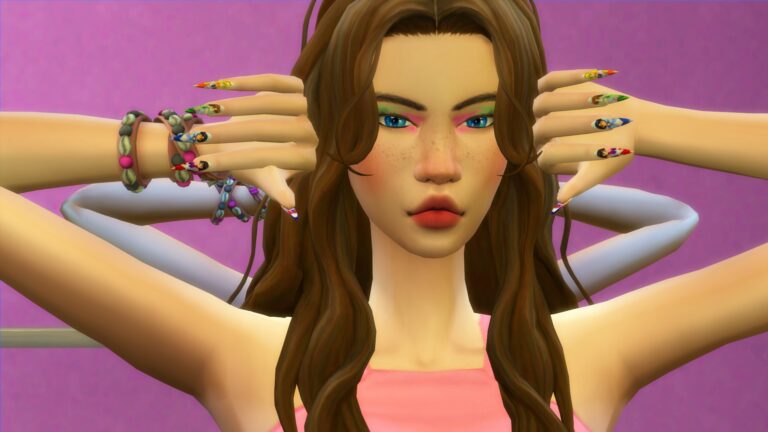 CC: Uñas de anime en Los Sims 4