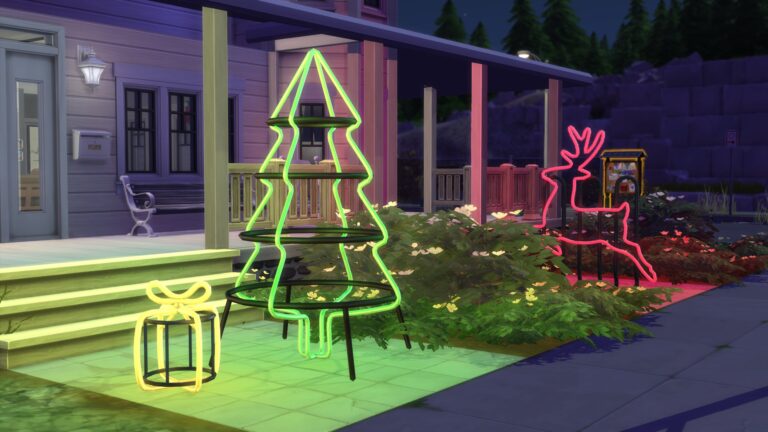 CC: Decoración led de navidad para Los Sims 4