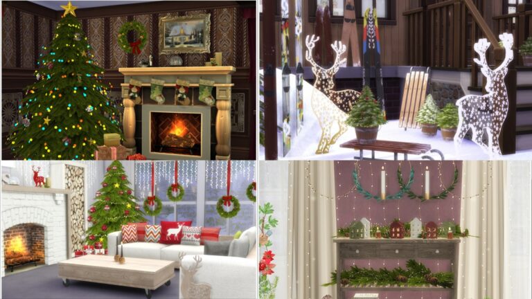 CC: Set de decoración navideña por Severinka para Los Sims 4