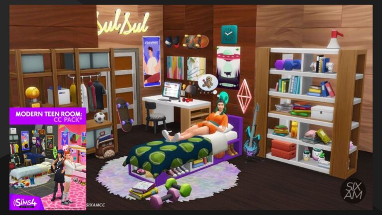 CC: Pack de decoración moderna para adolescente para los Sims 4