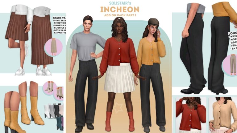 CC: Incheon packs adicional de moda coreana para Los Sims 4