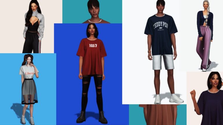 CC: Recopilación de ropa  oversized creada por Gorilla Gorilla Gorilla para los Sims 4