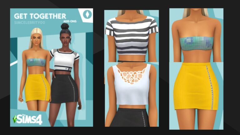 CC: Set de ropa maxis match para mujer creado por Simcelebrity00 para los Sims 4