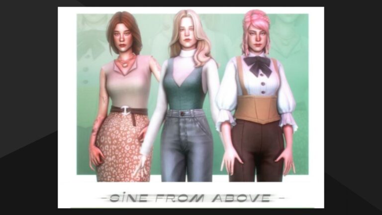 CC: Set de ropa “sine from above” creado por AdrienPastel para los Sims 4