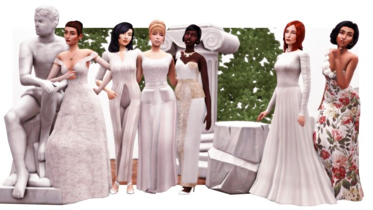 CC: “Glamour Up” vestidos de novia para la boda perfecta en Los  Sims 4