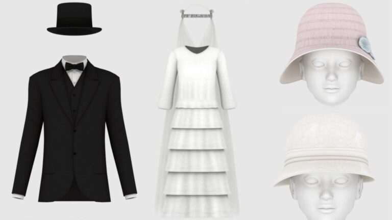 CC: Vestidos de moda nupcial inspirado en los años 20’s para Los Sims 4