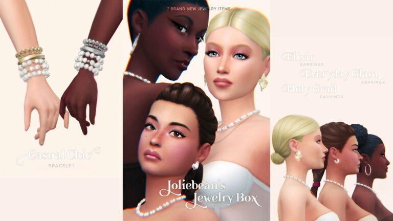 CC: Joyero de Joliebean aros pulseras y collares para Los Sims 4