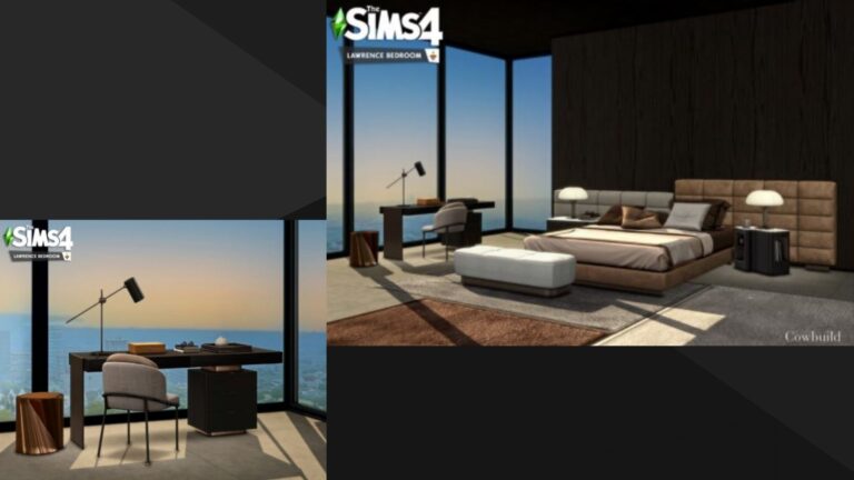 CC: Set de muebles de habitación “Minotti Lawrence” creado por Cowbuild para los Sims 4