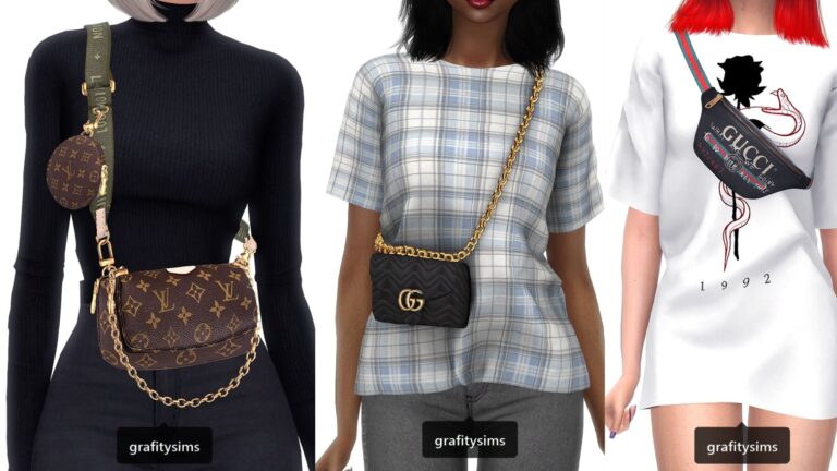 CC: Bolsos y carteras para tu outfits en Los Sims 4