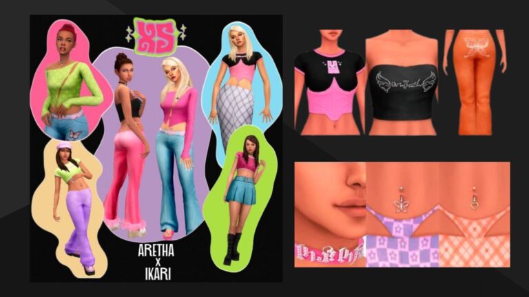 CC: Colección de ropa para mujeres creada por Ikari y Aretha para los Sims 4