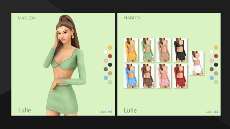 CC: Precioso outfit para mujeres creado por Madlen para los Sims 4