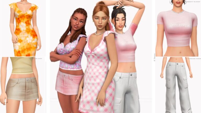 CC: Set de ropa cuqui para mujeres creado por Serenity para los Sims 4
