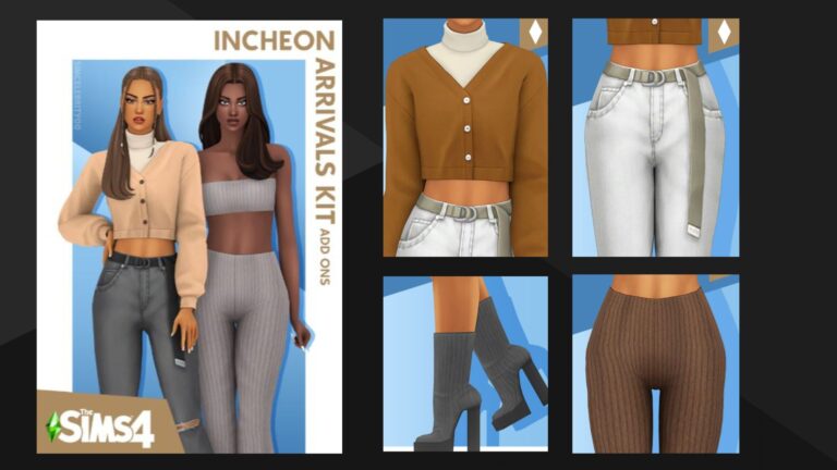 CC: Set de ropa maxis match casual para mujer creado por Simcelebrity00 para los Sims 4
