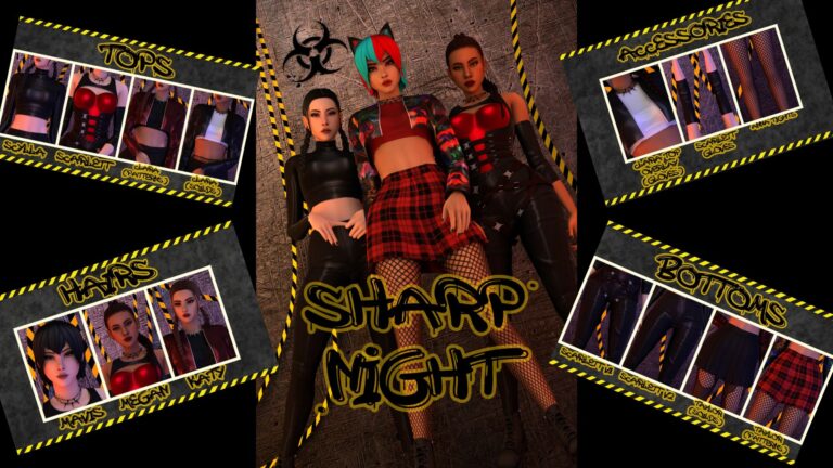 CC: Sharp Night set para Los Sims 4