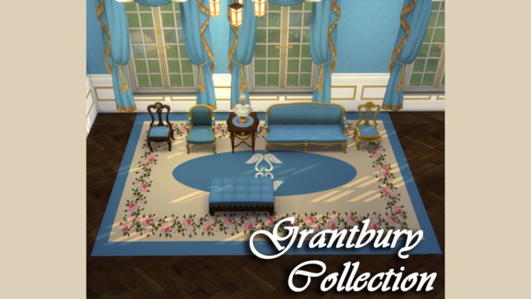 CC: Colección Grantbury decoración de época para Los Sims 4