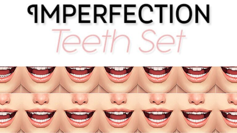CC: “Imperfection Teeth Set” en Los Sims 4 por Yooniesims