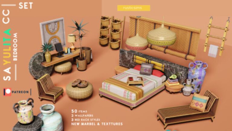 CC: Sayulita Bedroom Set de Rusticsims