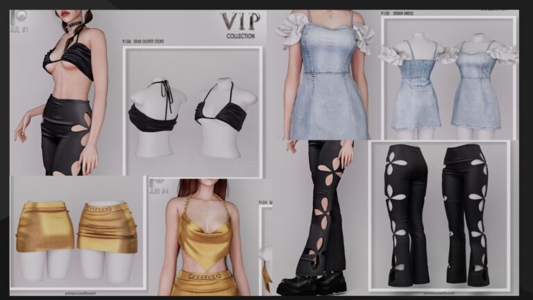 CC: Colección de ropa de fiesta alpha para mujer creado por Busra-tr para los Sims 4
