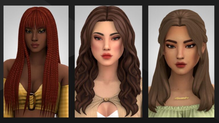 CC: Preciosa recopilación de peinados Maxis Match creado por Aladdin-The-Simmer para mujeres en los Sims 4