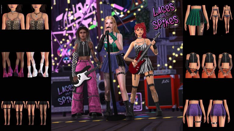CC: Colección Laces and Spikes de Trillyke para Los Sims 4
