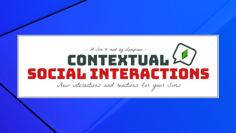 Mod: Contextual Social Interactions para Los Sims 4