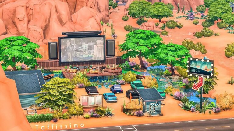 Solar: Autocine años 50 para Los Sims 4 (por taffissimo)