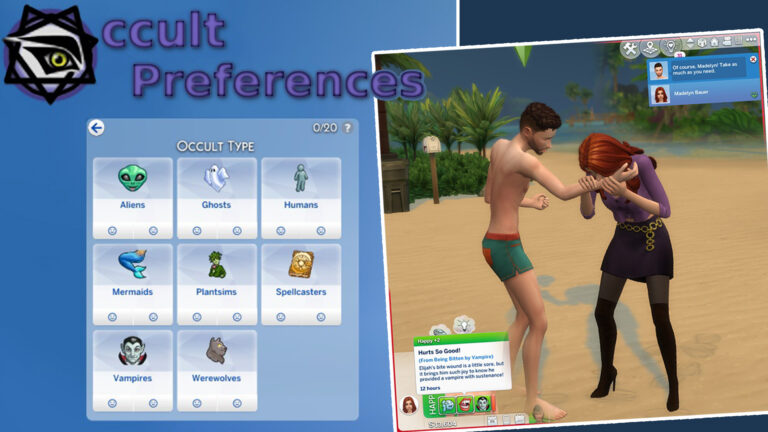 Mod: Preferencias respecto a Sims Ocultos por Spinning Plumbobs para Los Sims 4