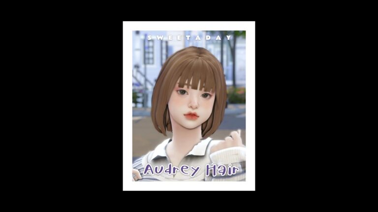 CC: “Audrey Hair” en Los Sims 4 por Sweetaday