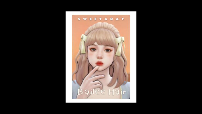 CC: “Bailee Hair” en Los Sims 4 por Sweetaday