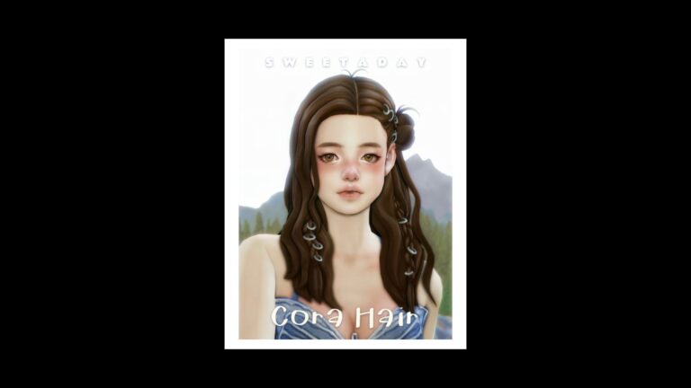 CC: “Cora Hair” en Los Sims 4 por Sweetaday