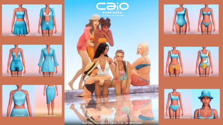 CC: Sunkissed bañadores para Los Sims 4
