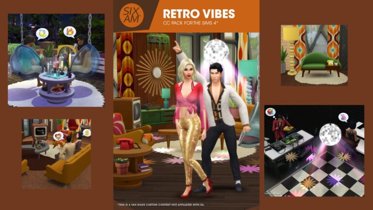 CC: Vibras Retro para Los Sims 4.