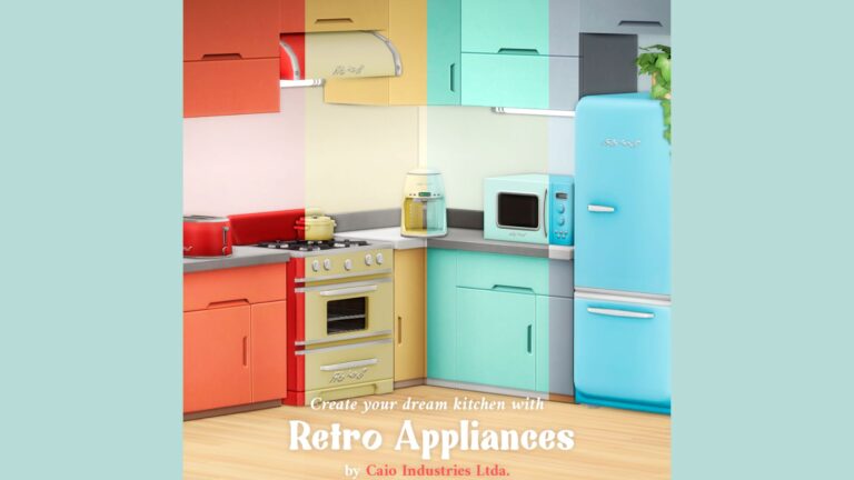 CC: Electrodomésticos retro para Los Sims 4