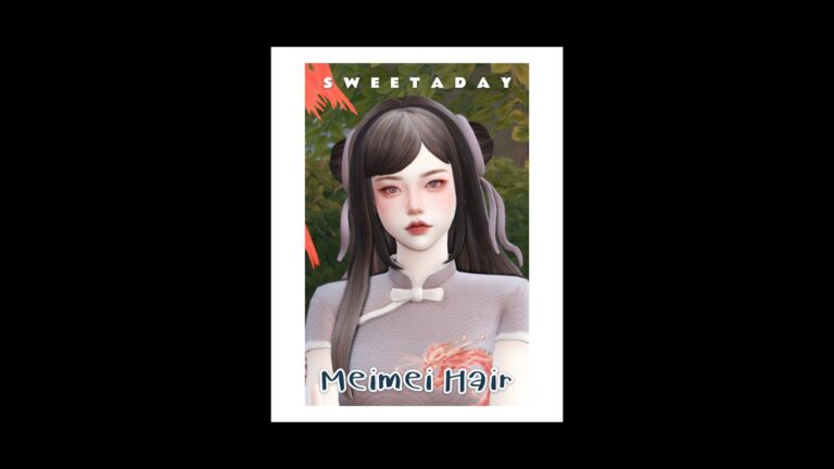 CC: “Meimei Hair” en Los Sims 4 por Sweetaday