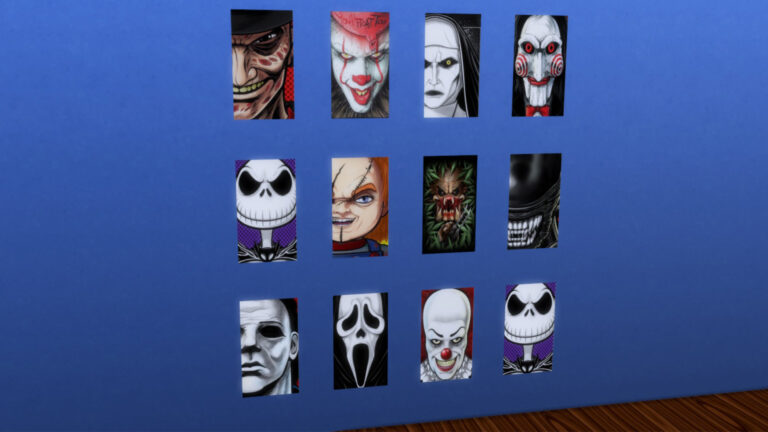 CC: Posters de terror por Jochitec para Los Sims 4