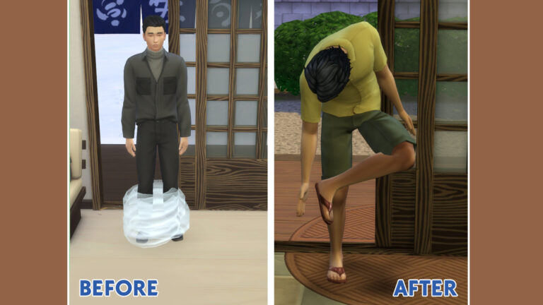 Mod: Quitarse los zapatos sin nubecita, por Cepzid para Los Sims 4