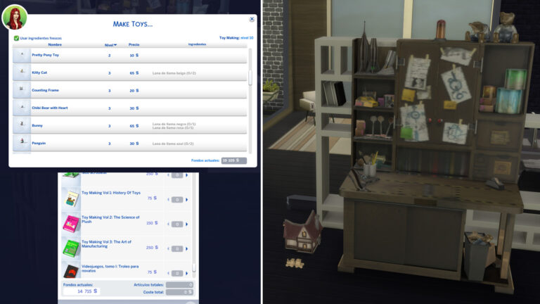 Mod: Estación para fabricar juguetes por Pied Piper para Los Sims 4