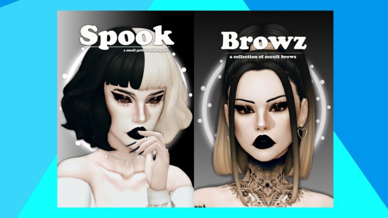 CC: maquillaje gótico por Lady Simmer para Los Sims 4