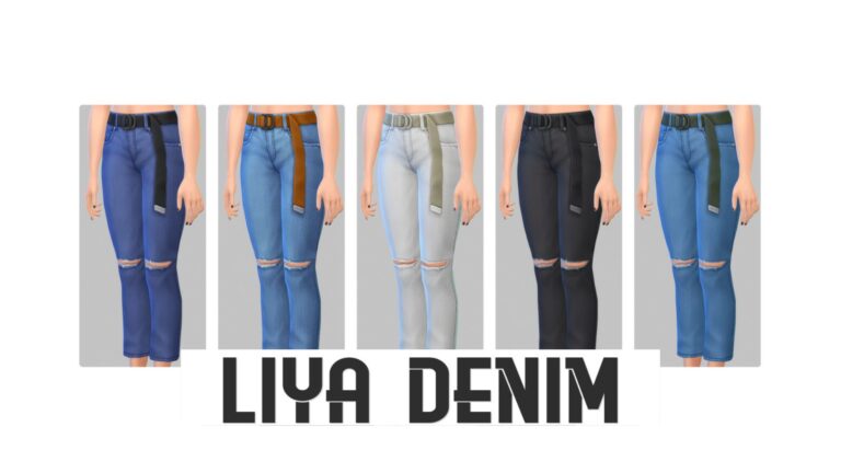 CC: “Liya Denim” en Los Sims 4 por Pixelunivairse