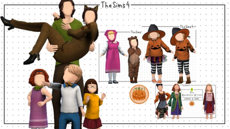 CC: disfraces de Halloween para infantes en Los Sims 4