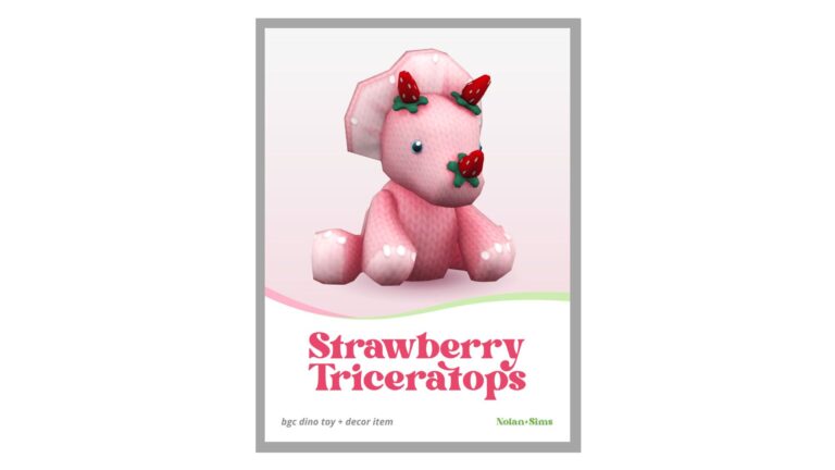 CC: “Strawberry Triceratops” en Los Sims 4 por NolanSims                 ￼