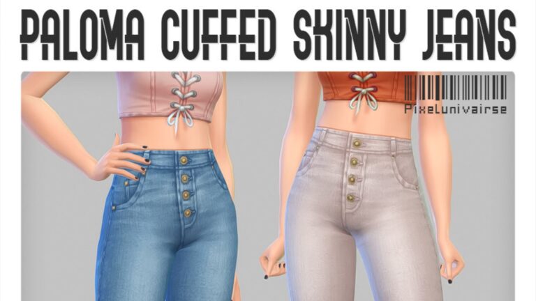 CC: Paloma Cuffed Skinny Jeans por Pixelunivairse