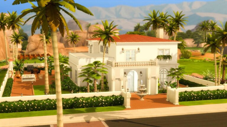 Hermosas casas mediterráneas para los Sims 4
