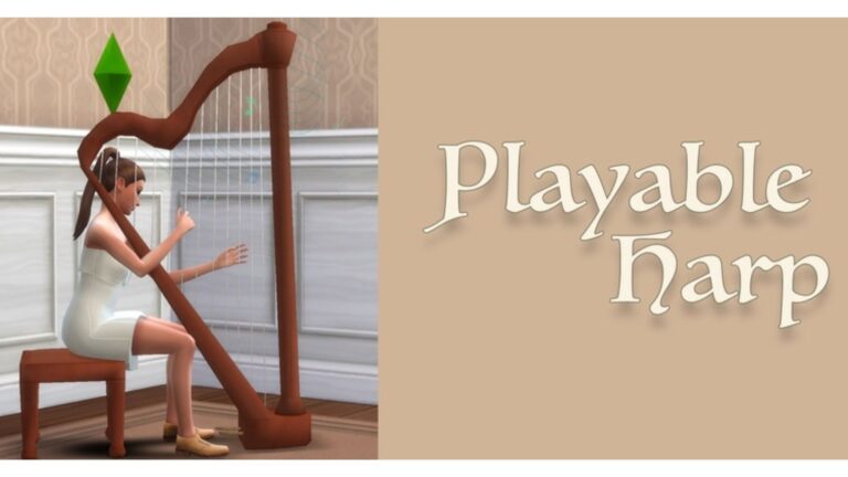 Mod: Arpa jugable por JaneSimsten para Los Sims 4