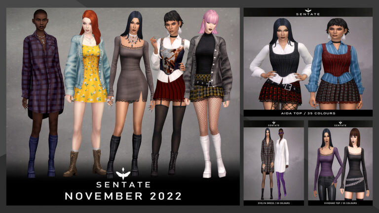 CC: Nuestros Sims los mejores vestidos con esta colección de Sentate