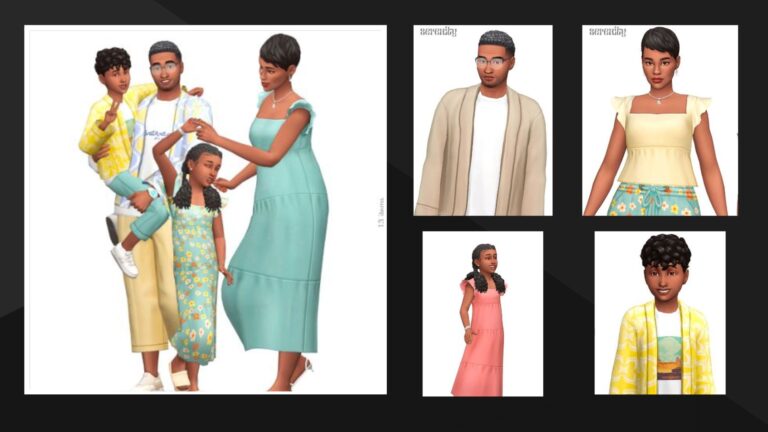 CC: Colección de ropa de mujer, hombre y niños para los Sims 4 creado por Serenity