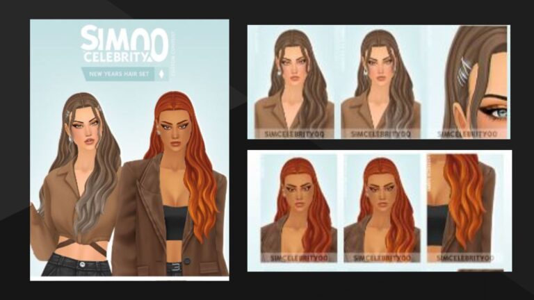 CC: Set de peinados maxis match para mujer creado por Simcelebrity00 para los Sims 4