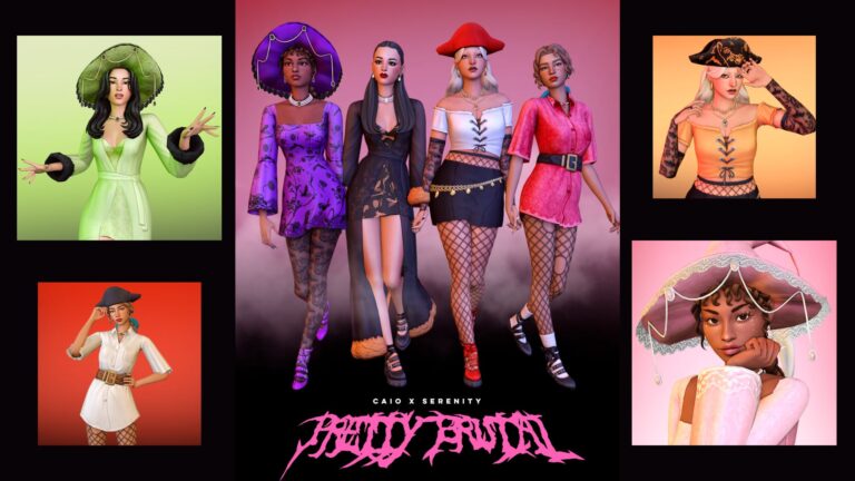 CC: Pretty brutal colección de caio x serenity para Los Sims 4