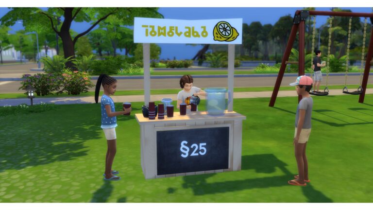 Mod: puesto funcional de venta de limonada por Cepzid para Los Sims 4